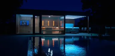 Egyedi luxus szaunaház a Balaton partján - iSauna Design Home